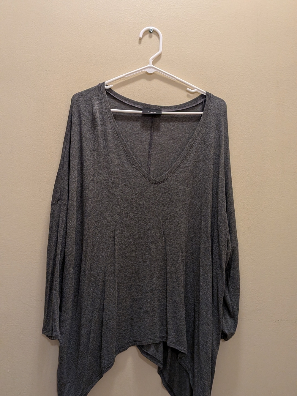 Lumiere Oversized V-Neck Dolman Tunic Top
